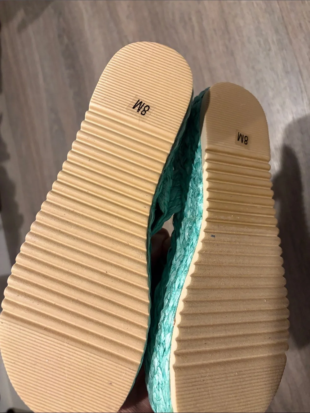 BEACH Slip-On Espadrille Sandals in Mint Green